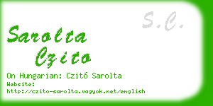 sarolta czito business card