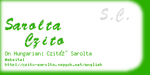 sarolta czito business card
